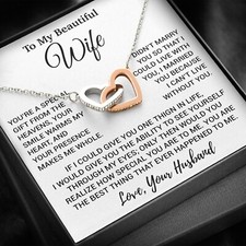 To My Wife Necklace, Christmas Gifts For Women, Anniversary Gift For Wife