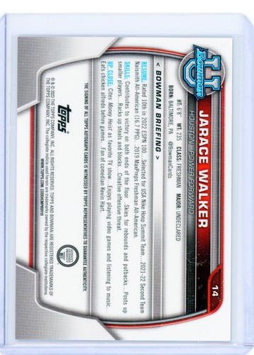Pick your Card 2022-23 Bowman Chrome University Prospect Autographs - Picture 27 of 113