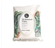 L. PH Balanced Wipes Daily Care 30 Cleansing Cloths 1ct NEW