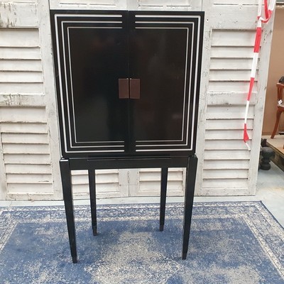 Authentic Models Art Deco Bar Likörschrank Schwarz & Weiß
