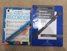 2 books: Mordern classroom recorder & the usborne first book of the recorder