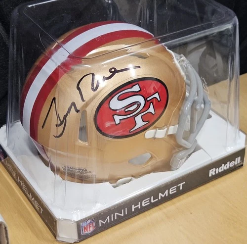 Jerry Rice Autographed  Riddell Mini Helmet COA San Francisco 49ers
