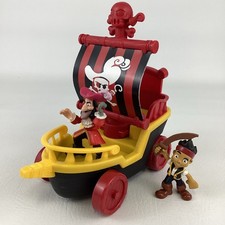 Disney Jake Never Land Pirates Hook's Jolly Roger Push Down N Go nave pirata