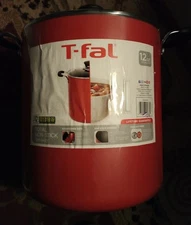 T-FAL 12 QUART RED TALL NONSTICK STOCKPOT PAN new