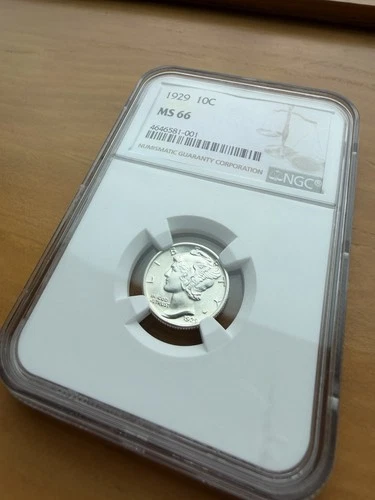 1929 Mercury Dime NGC MS66 Brilliant Uncirculated Silver 10C