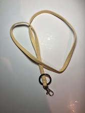 Vera Bradley Lanyard Keychain Strap Yellow Adjustable Metal Clip Ring