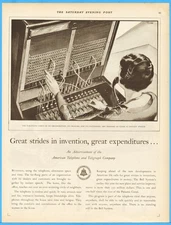 1929 Bell American Telephone Telegraph Henry Luhrs Switchboard Operator Phone Ad