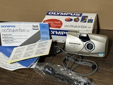 Olympus Stylus Epic DLX 35mm Film Camera Quartz Date Panorama Box - Tested