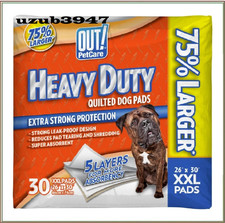 OUT Heavy Duty XXL Dog Pads Absorbent Pet Training and Puppy Pads 30 Pads