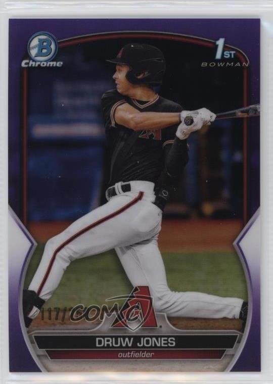 2023 Bowman Chrome Prospects Purple Refractor 117/250 Druw Jones #BCP-25 7p1