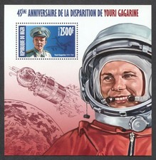 Niger Scott# 1248, Space - Yuri Gagarin, 2013 VF MNH S/S, No Faults, SCV: $11.95