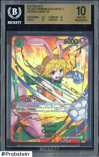 2025 One Piece The Best Premium Booster V.2 OP08023 Carrot SP BGS 10 PRISTINE