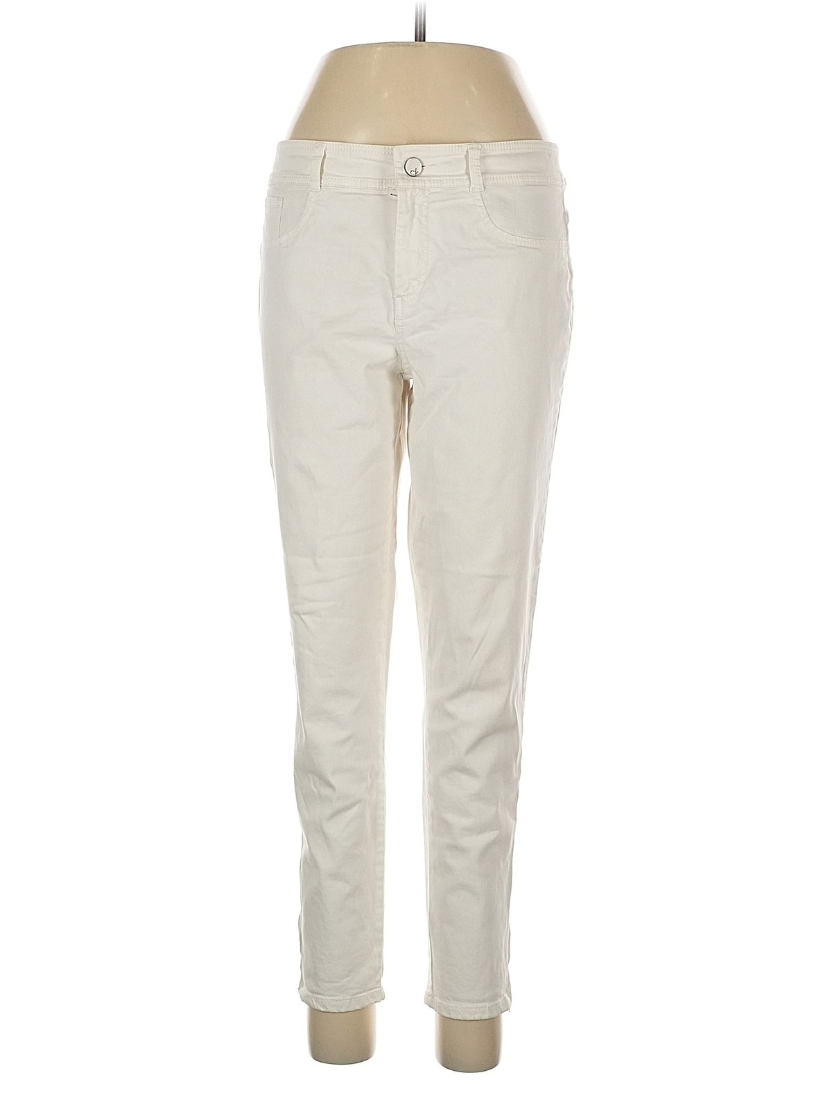 Calvin Klein Women Ivory Jeans 10