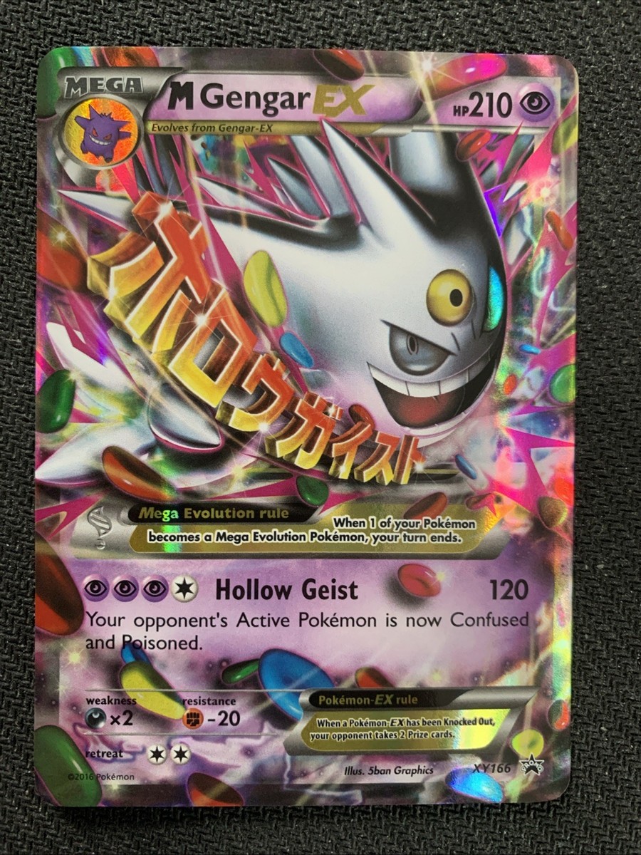 Pokémon TCG Mega Gengar EX Black Star Promos XY166 Shiny Holo Rare