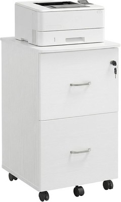Konvolut - Abschließbarer Aktenschrank mit 2 Schubladen für Home Office, Rollakistenkabine