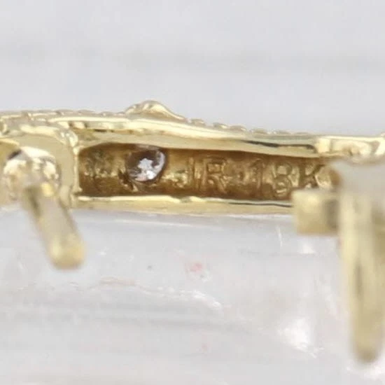 Висячие серьги из стекла Judith Ripka желтое золото 18 карат с застежкой-рычагом - Изображение 4 из 4