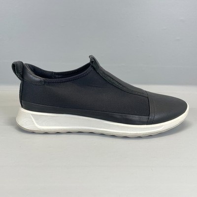 Ecco Flexure Runner Shoes Womens Size 40 US 9 Black Comfort Slip On Sneakers