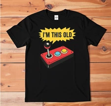 I’m This Old T-Shirt Funny Retro Arcade Joystick Gamer Graphic Tee Unisex