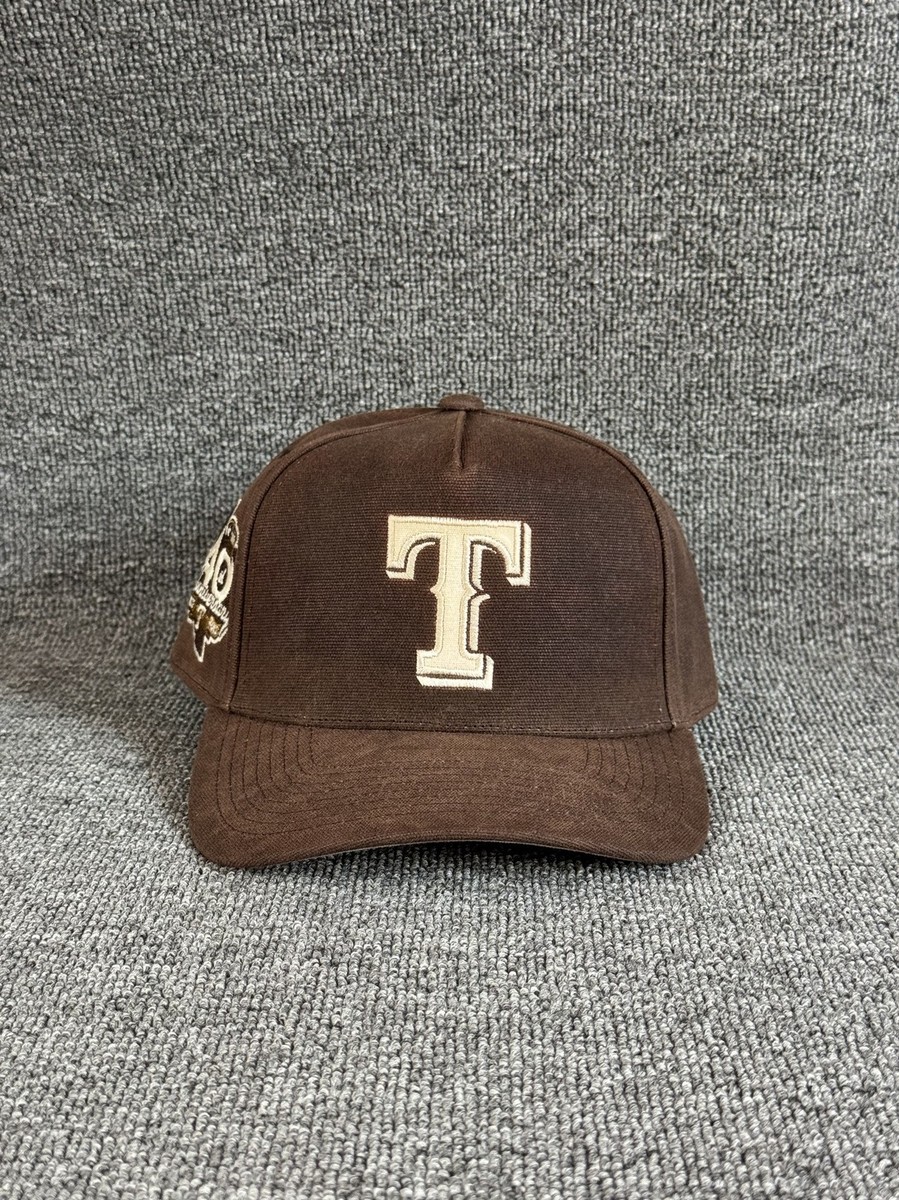 Mitchell & Ness Texas Rangers Snapback Brown Curved Brim Hat