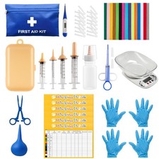 52pcs Whelping Supplies Kit for Puppies  Kittens, Bottle Feeding, Collars, Ther