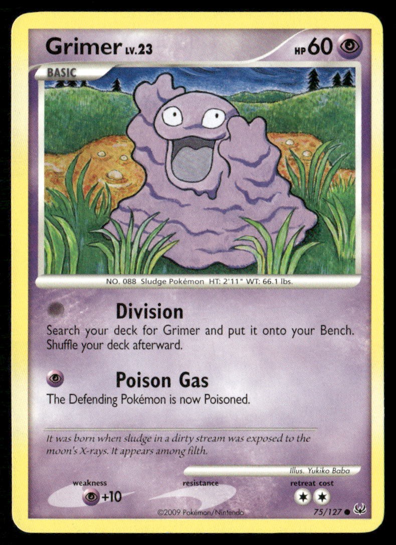 Grimer 75/127 Common Platinum Pokemon Heavily Played
