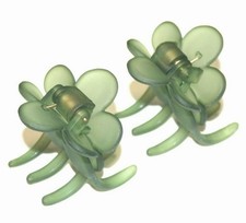St. Patricks Day Clover Flower Shamrock Irish Girl Hair Claw Clip Made in France