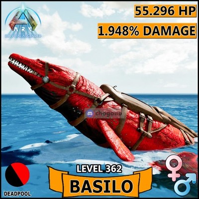 Ark Survival Ascended PVE DEADPOOL BASILO 55k HP 1948% Damage TOP STATS