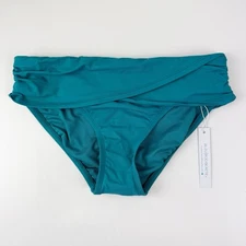 Bleu by Rob Beattie Bikini Bottom Womens Size 4 Teal Solid Swim NWT