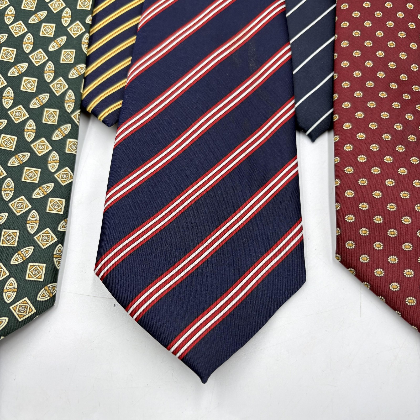 Rene Chagal Ties Lot Mens One Size Multicolor Silk Geometric Classic Neckties image 5