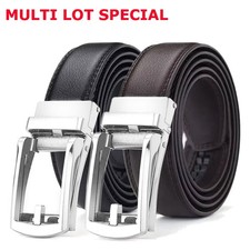Men's Ratchet Belt Genuine Leather Mens Belt with Slide Ratchet Belts for men