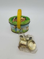 Vintage - Metal Lunch Box with 14 pc. tea set