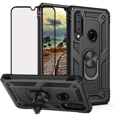 for Huawei P30 Lite Case with Tempered Glass Screen Protector,Hybrid Heavy Du...