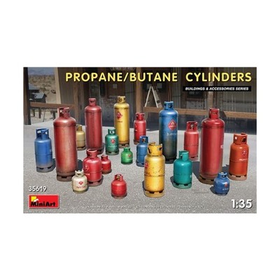 Miniart 1/35 Propane/Butane Cylinder Set Plastic Model MA35619