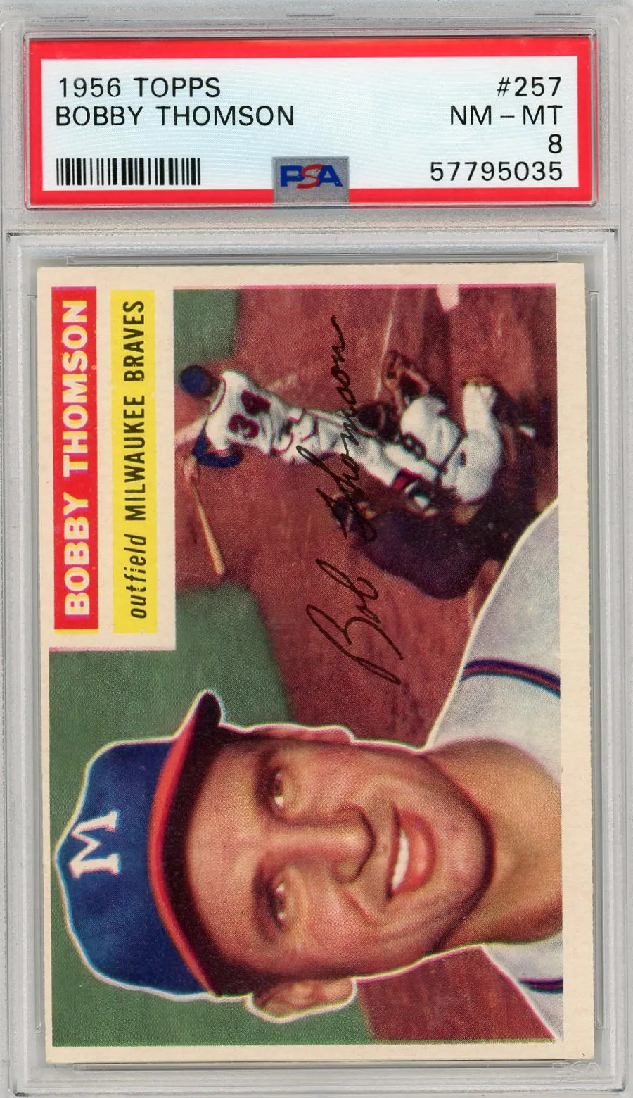 1956 Topps Bobby Thomson #257 PSA 8