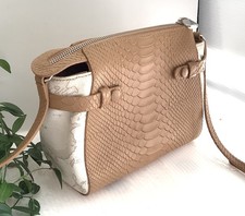 Alviero Martini 1A Classe Geo Map Print Leather Crossbody Bag Made In Italy