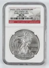 2011 Silver American Eagle NGC MS70 Early Releases 25th Anniversary 1oz $1