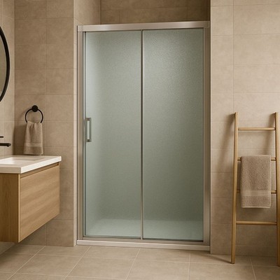 Türseite Duschkabine eckig Nische Dafne Kristall 6 mm 110 cm bedruckt