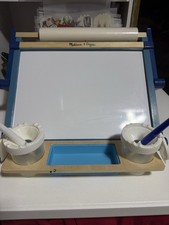 Double-Sided Tabletop Art Easel Dry-Erase Board, Chalkboard, New Roll Of Paper