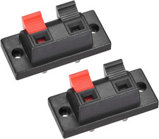 2 Ways Spring Speaker Terminal Clip Push Release Connector Audio Cable Terminals