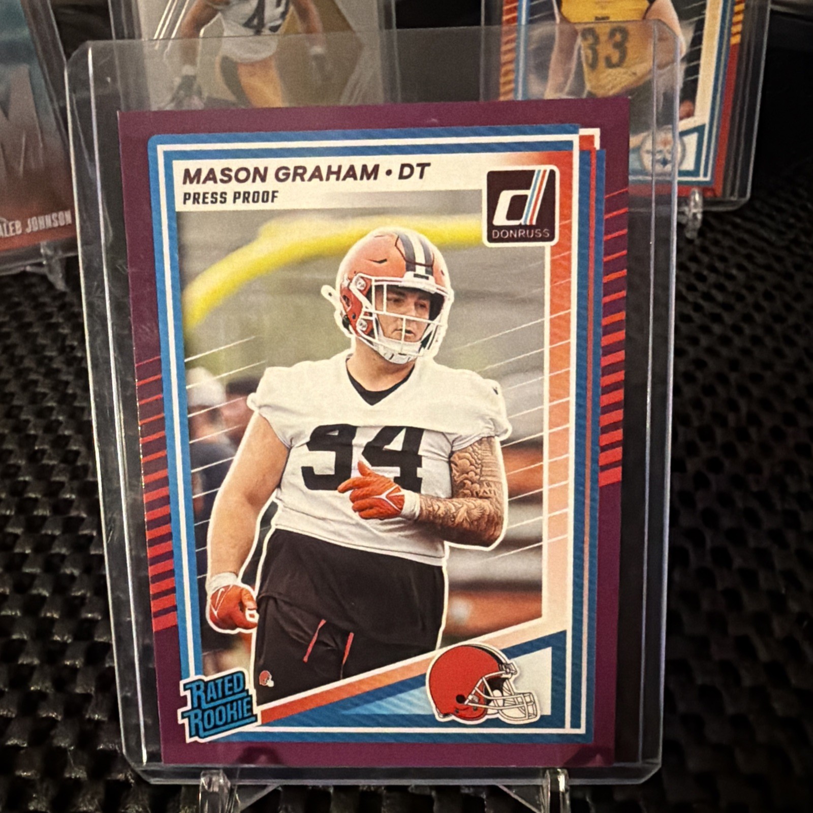 2025 Panini Donruss - Rated Rookie Mason Graham #340 Purple Press Proof (RC)