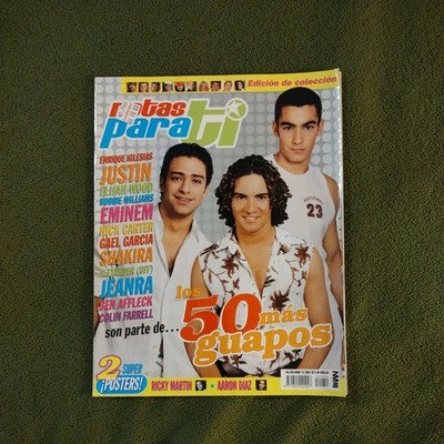 Vintage Notas Para Ti magazine Aarón Díaz David Bisbal JLo Gael García Bernal 