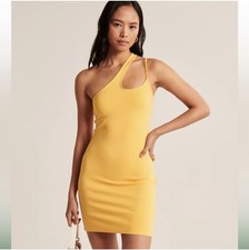 Abercombie and Fitch dress Asymmetrical One Shoulder Mini Dress Yellow Size XSP