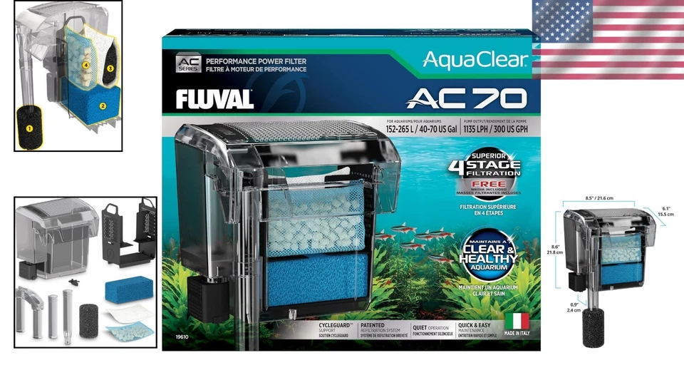 Energy Efficient Black Aquarium Filter - Image 2 of 4
