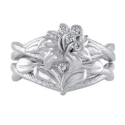 Disney X RockLove 'Disney Tangled' Rapunzel Sundrop Flower Stacker Rings Size 7