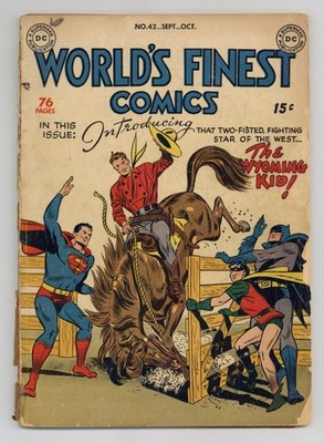 World's Finest Comics #42 PR 0.5 1949 1st app. Superman robots