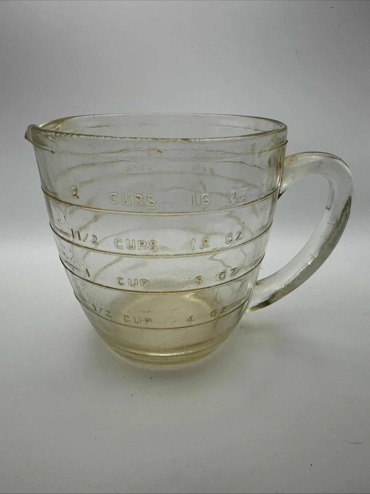 Vtg Libbey “Beehive” Glass 2 Cup Measuring Cup