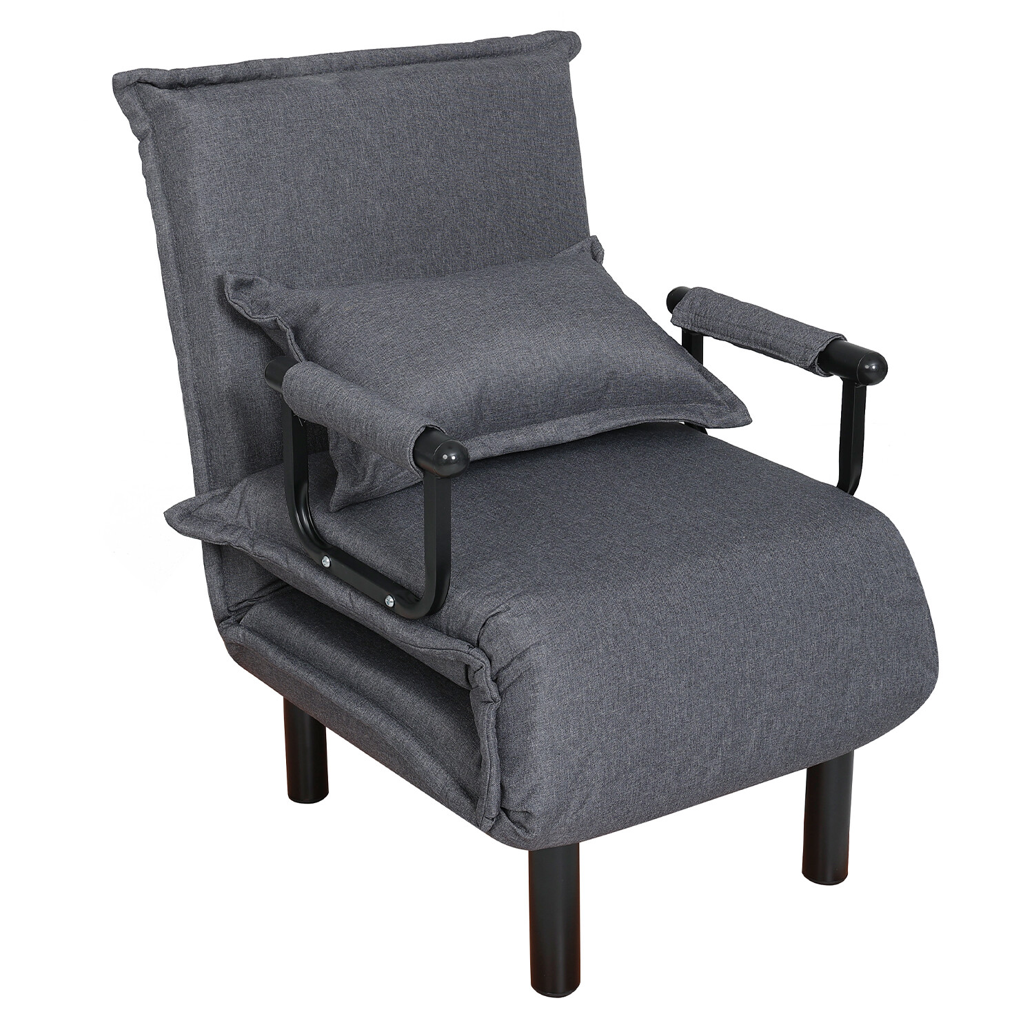 3 IN 1 Single Sofa Bed Recliner Chair Folding Armchair with Pillow