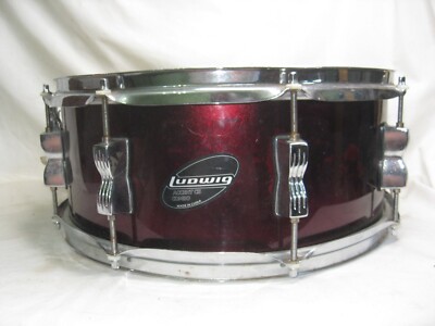 vintage Ludwig Accent CS combo red snare drum percussion