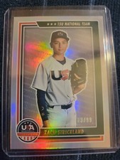 2022 Panini USA Stars & Stripes Zach Strickland 73/99 Gold Holo Longevity 