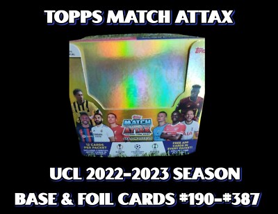 Topps Match Attax 22/23 Base & Foil Karten (#190 - #387) Komplett Ihre Sammlung!
